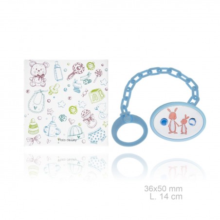 Silver Pacifier with resin clip