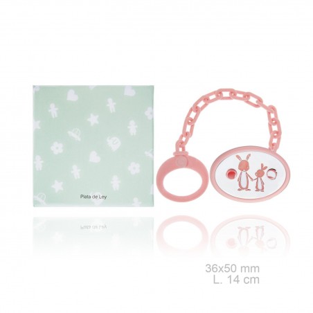 Chupeta em Prata Esterlina com clipe de resina