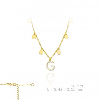 Garg. Letter chapas "G" Dorada