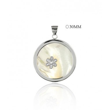  Colgante nácar flor circ