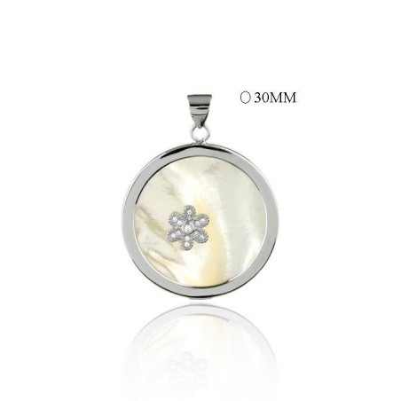  Colgante nácar flor circ