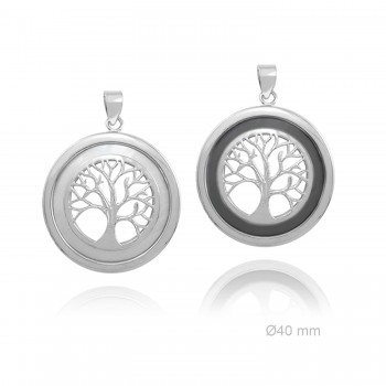Silver Pendants with Mother...