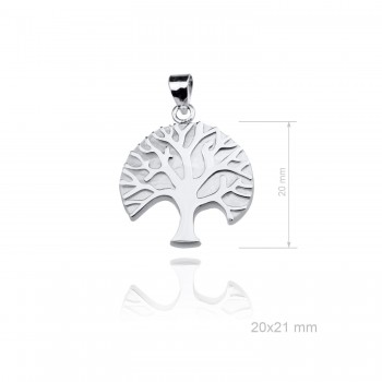 Colgante Arbol Silueta Nácar