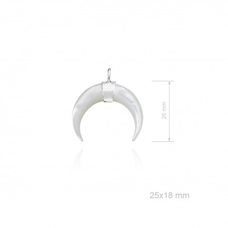 Pingente de Prata Esterlina e Nácar (Madrepérola)