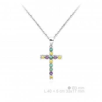 Silver Necklaces with Cubic...