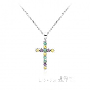 Silver Necklaces with Cubic Zirconium 