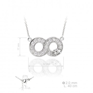 Silver Necklaces with Cubic Zirconium 